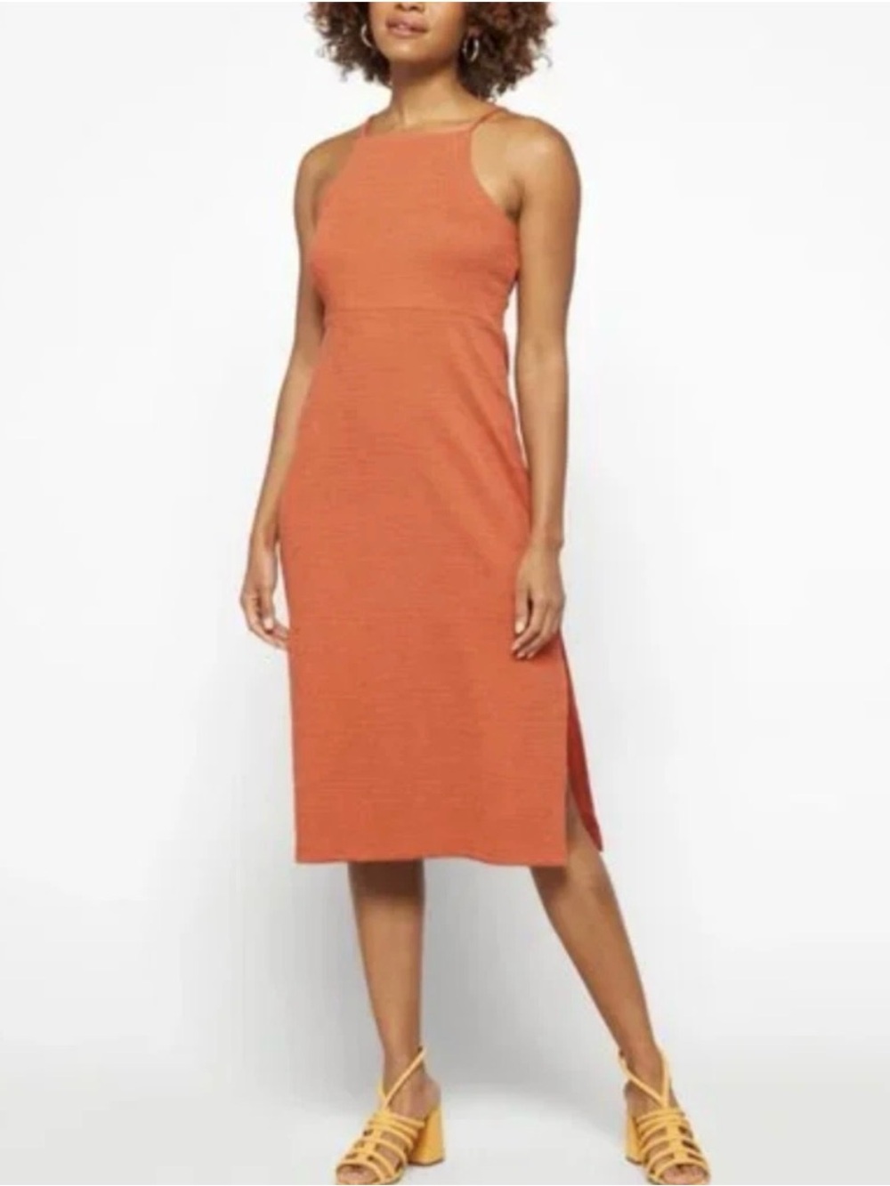 Madewell Burnt Orange Apron Midi